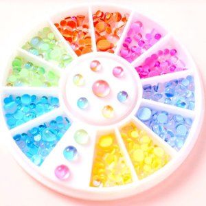 NIB 3D Glass Bead Nail Art Decoration
